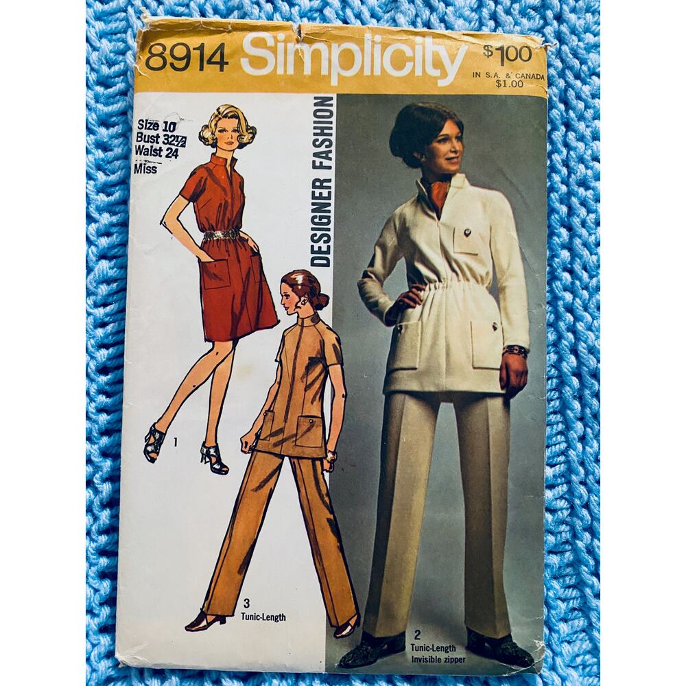 Simplicity 8914 tunic top pants pattern